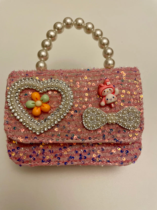 Silver Hearts Bag